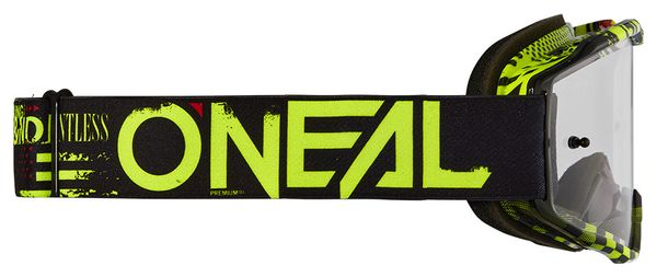 O'Neal B-10 Attack Goggle Zwart/Geel Heldere Lens