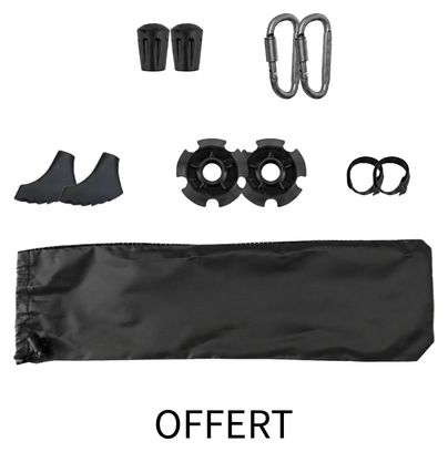 Bâtons de marche nordique en Aluminium  pliables SHOCKPROOF noir - VOXOR