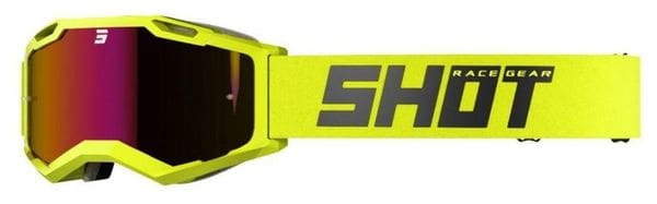 Masque Shot Iris 2.0 Solid Jaune Fluo Brillant