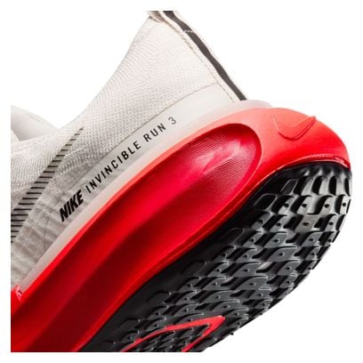 Chaussures Running Nike Invincible 3 Blanc/Rouge Homme