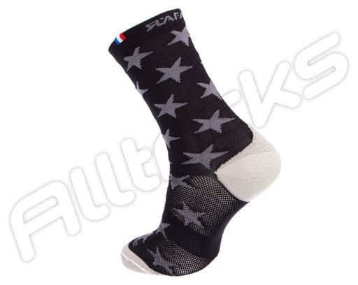 Rafal Star Socks Black White
