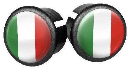 Capes de direction Italie 20 mm verts / blancs / rouge