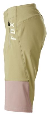 Shorts de mujer Fox Defend caqui