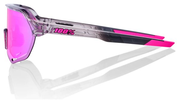 Paire de Lunettes 100% S2 Tokyo Night Transparent / Violet Multilayer Mirror