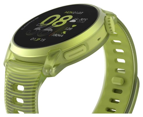 Coros Pace 4 GPS Watch, Aluminum, Yellow Silicone, Crystal
