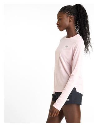 Maglia a maniche lunghe New Balance Athletics Pink Donna