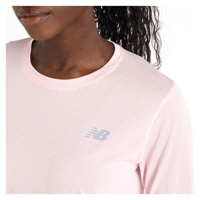 Maglia a maniche lunghe New Balance Athletics Pink Donna