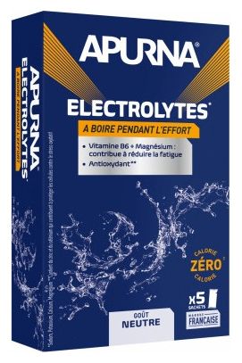 Apurna Elektrolyten, neutrale smaak, doosje 5 x 8 g