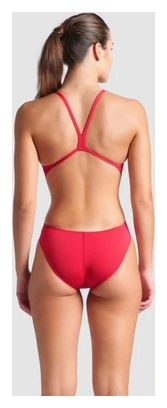 Bañador de una pieza para mujer con espalda descubierta Challenge Back Rojo