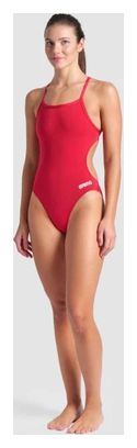 Bañador de una pieza para mujer con espalda descubierta Challenge Back Rojo
