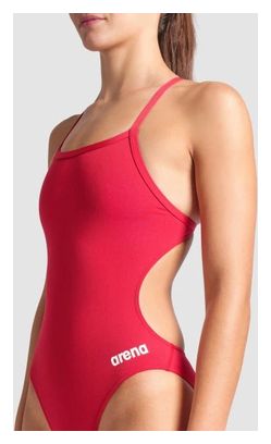 Bañador de una pieza para mujer con espalda descubierta Challenge Back Rojo
