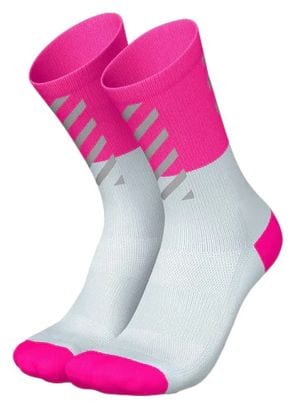 Incylence High-Viz V2 Running Socks Fluo Pink/Weiß