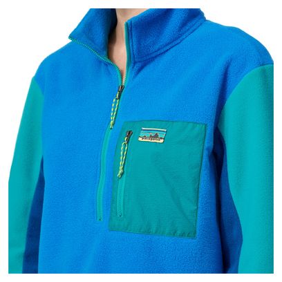 Patagonia Women's Microdini 1/2 Zip Fleece Sweat Blue