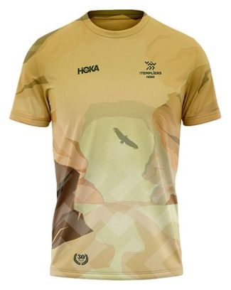 Hoka Les Templiers Performance Yellow Men's short sleeve jersey