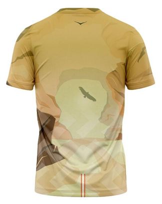 Hoka Les Templiers Performance Jersey met korte mouwen Geel Heren