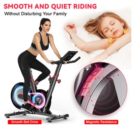 Vélo de biking Fitness X7 magnétique connecté Bluetooth noir