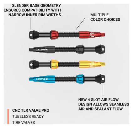 Tubeless Valves Lezyne CNC TLR Valve Pro Schwarz