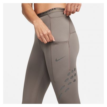 Collant Long Femme Nike Dri-Fit Run Division Gris 