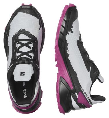 Chaussures de Trail Salomon Alphacross 4 Noir Blanc Rose Femme