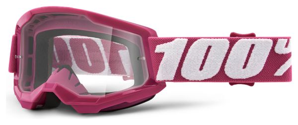 100% STRATA 2 Kids Goggle | Fletcher Pink | Clear Lenses