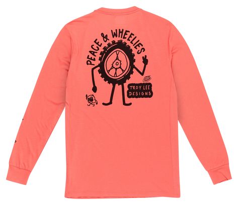Troy Lee Designs Skyline Ride Orange T-shirt lange mouwen