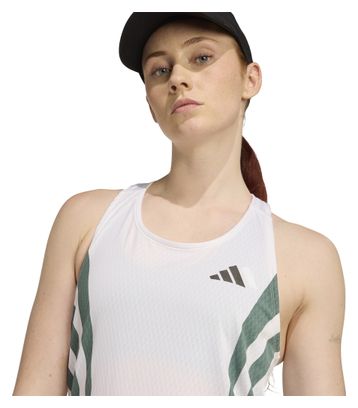 Débardeur adidas Adizero Archive Blanc/Vert Femme