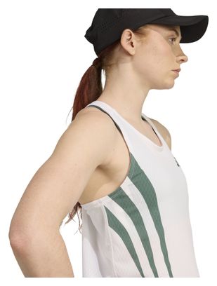 Débardeur adidas Adizero Archive Blanc/Vert Femme