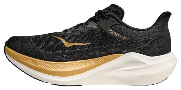 Hoka Rocket X 3 Scarpe da corsa Nero/Oro Unisex