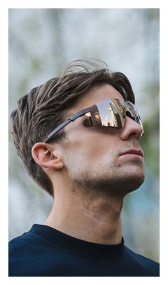 Gafas de sol unisex KOO Nebula Chocolate Matt / Rose Gold Mirror