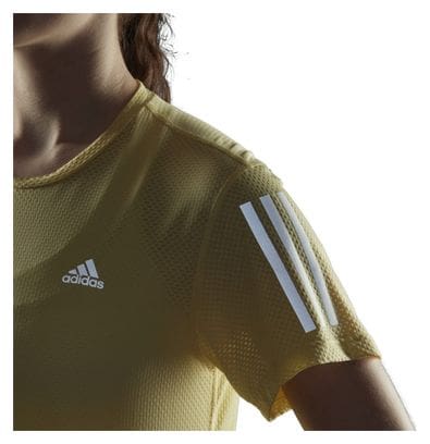 Maillot manches courtes adidas running Own The Run Jaune Femme