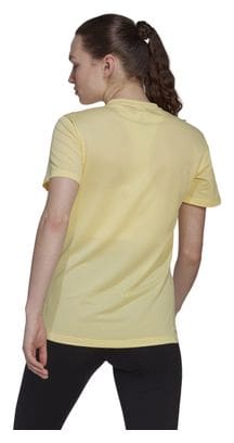 Camiseta de manga corta adidas Own The Run Amarillo Mujer