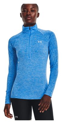 Camiseta Under Armour Tech 2.0 Zip Mujer 1/2 Cremallera Azul