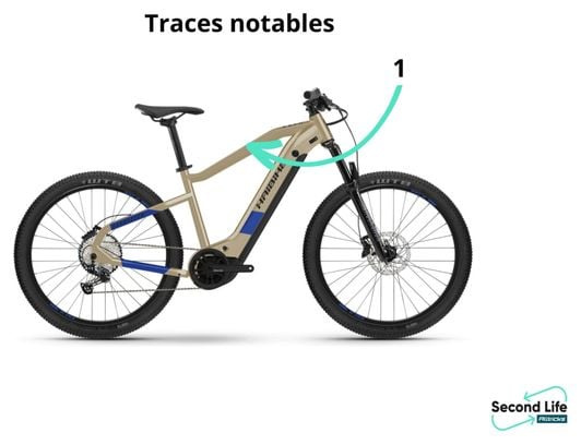 Produit Reconditionné - VTT Electrique Semi-Rigide Haibike HardSeven 7 27.5'' 630Wh Shimano Deore 12V Beige Café / Bleu 2022