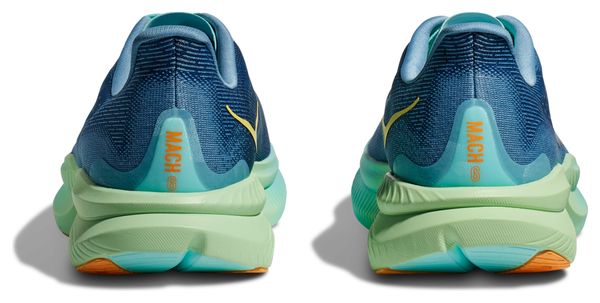 Blue/Green Hoka Mach 6 Running Shoes for Men