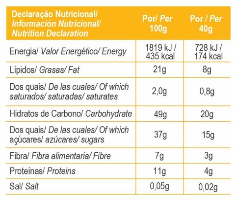 Barre énergétique GoldNutrition Endurance Fruit Bar Amande Banane 40g