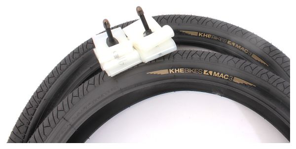 Pneus BMX 2x MAC3 + 2x Chambre à air Schwalbe Aerothan