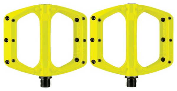 Pair of Spank Spoon DC Flat Pedals Yellow