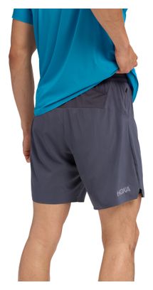 Short 2-en-1 Hoka Glide 7in Gris Homme