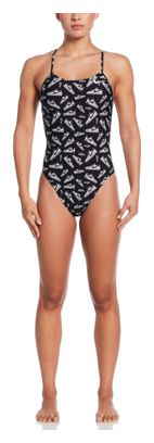 Costume da bagno Nike Swim Hydrastrong Multi Print Nero Donna