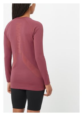 Maglia a maniche lunghe Salomon Sense Aero Seamless Donna Rosso