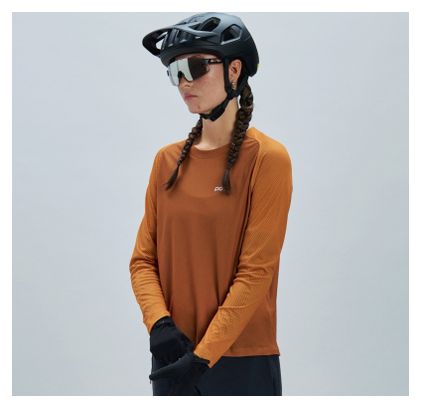 Maglia a maniche lunghe Poc Motion Air arancione/marrone da donna