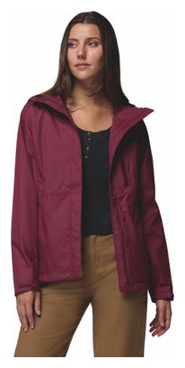 Veste Imperméable Femme Columbia Pouring Adventure III Bordeaux