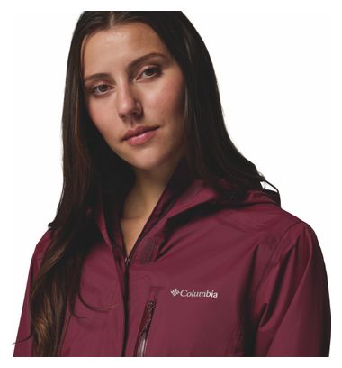 Veste Imperméable Femme Columbia Pouring Adventure III Bordeaux