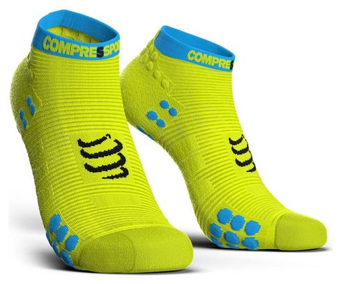 Compressport ProRacing Socks V3 Run Low Yellow Blue