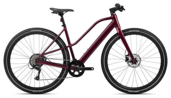 Orbea Vibe Mid H30 Bicicleta eléctrica de ciudad Shimano Acera 8S 250 Wh 700 mm Rojo burdeos metalizado 2024