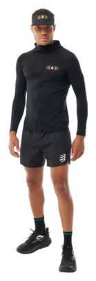 Felpa con cappuccio e cerniera Compressport 3D Thermo Ironman 2026, nera, unisex