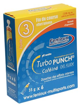 6 Fenioux Turbo Punch 3 Fluid Citrus Energy Gels (6 gels)