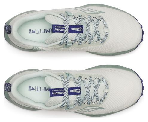 Chaussures Trail Saucony Peregrine 15 GTX Blanc/Vert Femme
