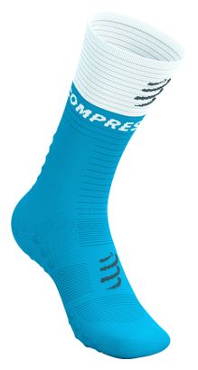 Chaussettes Compressport Mid Compression V2.0 Bleu/Blanc