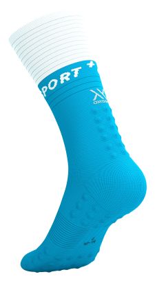 Chaussettes Compressport Mid Compression V2.0 Bleu/Blanc